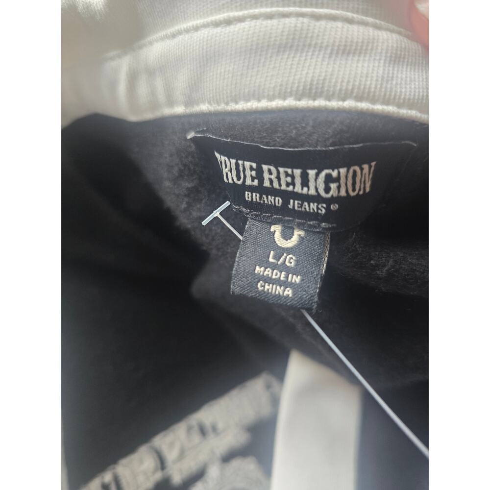 True Religion Embroidered Shrunken Polo Pullover, Black, Retail 134 USD - Picture 8 of 13